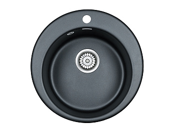 Кухонная мойка Paulmark GELEGEN 50 PM404800-BLM 48х48 цвет черный металлик